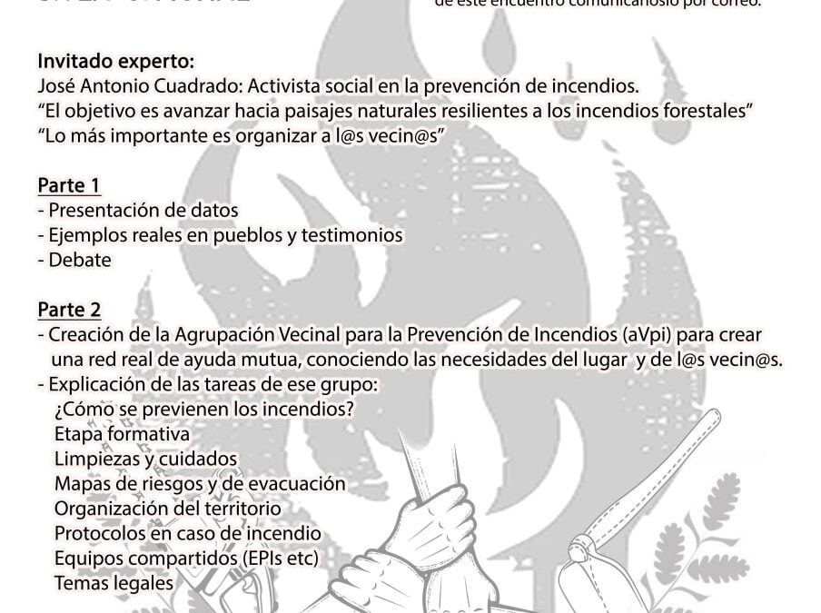 Jornada para la creacion de la Agrupación Vecinal para laExtinción de Incendios